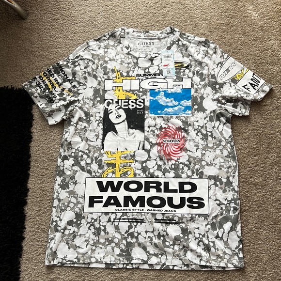 Brand new with tag men’s young adult/junior Guess printed shirt size L